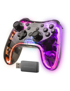 Mars Gaming Gamepad Inalámbrico 2.4GPRO, Neon RGB, Vibración Háptica Dual, Joysticks Analógicos, Mando para PC, PS3, PS4,