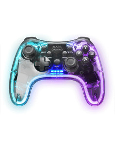 Mars Gaming Gamepad Inalámbrico 2.4GPRO, Neon RGB, Vibración Háptica Dual, Joysticks Analógicos, Mando para PC, PS3, PS4, 2