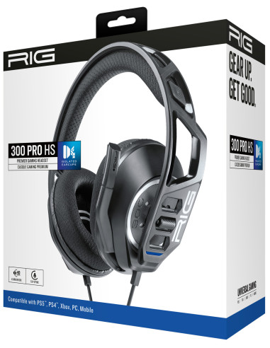 NACON RIG 300 PRO HS Auriculares Alámbrico Diadema Juego Negro