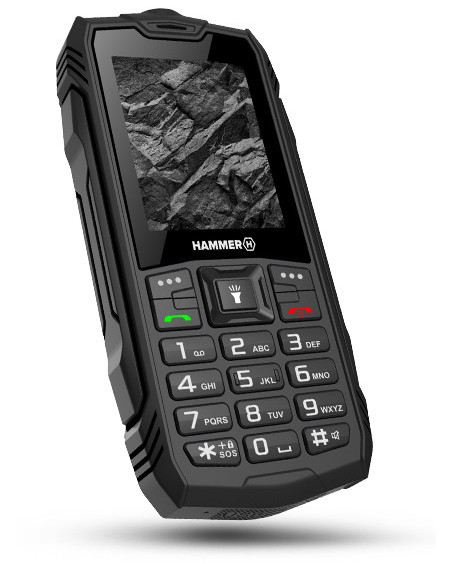 myPhone Hammer Rock 6,1 cm (2.4") 155 g Negro Teléfono con cámara