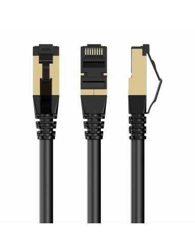 Gembird PP8-LSZHCU-BK-0.25M cable de red Negro 0,25 m Cat8 S FTP (S-STP)