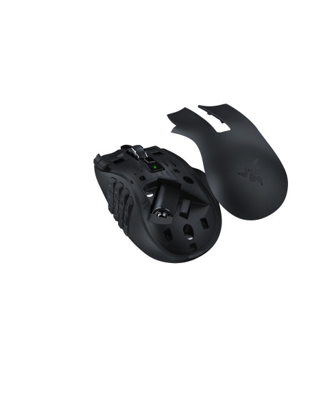 Razer Naga V2 HyperSpeed ratón Juego mano derecha RF Wireless + Bluetooth Óptico 30000 DPI