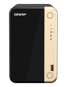 QNAP TS-264 NAS Torre Intel® Celeron® N5095 8 GB 0 TB QNAP QTS Negro, Oro