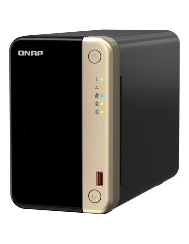 QNAP TS-264 NAS Torre Intel® Celeron® N5095 8 GB 0 TB QNAP QTS Negro, Oro