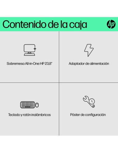 HP 24-cr0110ns AMD Ryzen™ 5 7520U 60,5 cm (23.8") 1920 x 1080 Pixeles PC todo en uno 16 GB LPDDR5-SDRAM 1 TB SSD FreeDOS Wi-Fi 6