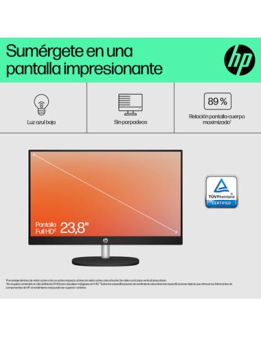HP 24-cr0110ns AMD Ryzen™ 5 7520U 60,5 cm (23.8") 1920 x 1080 Pixeles PC todo en uno 16 GB LPDDR5-SDRAM 1 TB SSD FreeDOS Wi-Fi 6