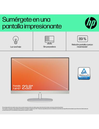 HP 24-cr0110ns AMD Ryzen™ 5 7520U 60,5 cm (23.8") 1920 x 1080 Pixeles PC todo en uno 16 GB LPDDR5-SDRAM 1 TB SSD FreeDOS Wi-Fi 6