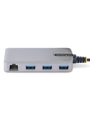 StarTech.com Hub USB-C de 3 Puertos USBA - USB 3.0 de 5Gbps - Alimentado por el Bus - Concentrador USB-C de 3 Puertos USB-A -