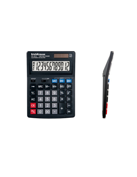 ErichKrause DC-4512 calculadora Escritorio Calculadora básica Negro