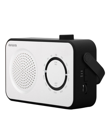 Aiwa R-190BW radio Portátil Analógica Negro, Blanco