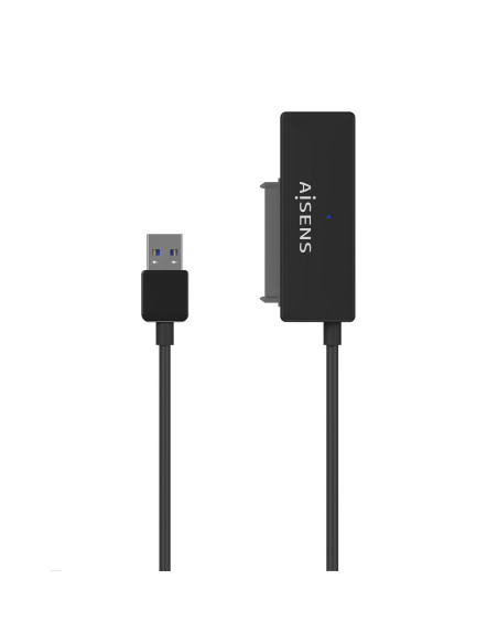 AISENS Adaptador ASE-35A01B SATA a USB-A USB 3.0 USB3.1 GEN1 para Discos Duros 2.5″ y 3.5″ con Alimentador, Negro