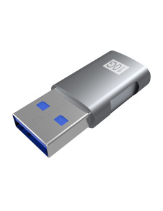 AISENS Mini Adaptador USB 3.2 GEN2 10G 3A, Tipo USB-C H-A M, Gris 2