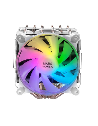 Mars Gaming Disipador CPU, Doble Torre Refrigeración, 6 Heatpipes HCT, TDP 300 W, 2 Ventiladores ARGB PWM 12 cm, MCPUXTW, Color