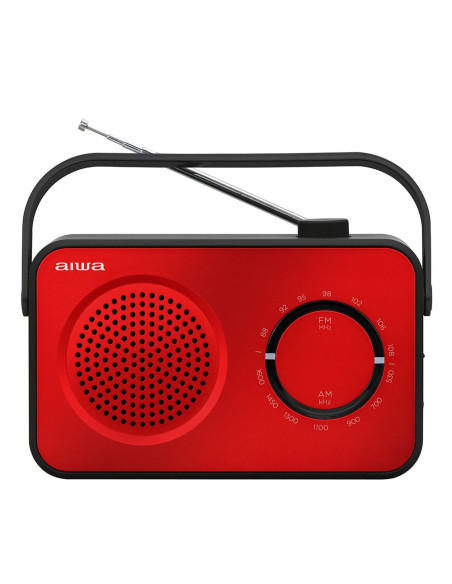 Aiwa R-190RD radio Portátil Analógica Negro, Rojo