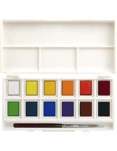 Manley Acuarela Estuche 12 colores con pincel 2