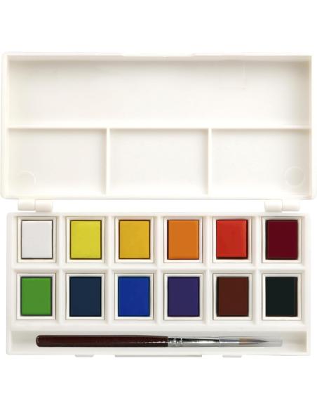 Manley Acuarela Estuche 12 colores con pincel