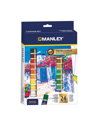 Manley Set Pinturas Acrílicas 24 Piezas