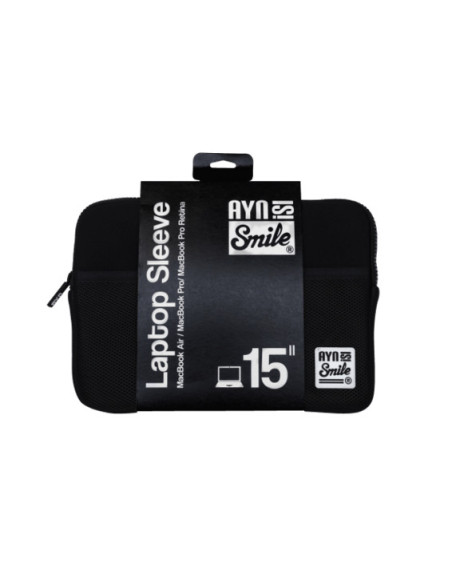 Smile Funda Sleeve para Portátil de 15 pulgadas Fitness de Neopreno color Negro