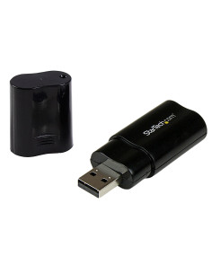 StarTech.com Tarjeta de Sonido Estéreo USB Externa Adaptador Conversor - Negro