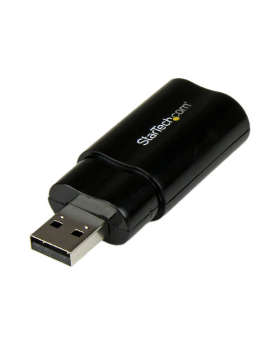 StarTech.com Tarjeta de Sonido Estéreo USB Externa Adaptador Conversor - Negro