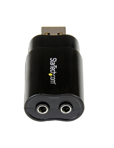 StarTech.com Tarjeta de Sonido Estéreo USB Externa Adaptador Conversor - Negro