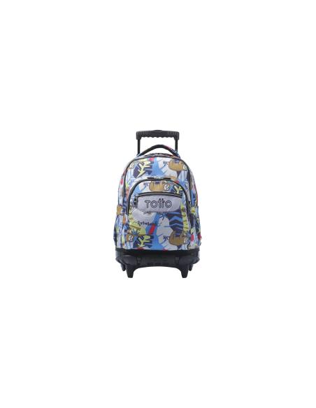 Totto Mochila Escolar con ruedas Renglones Lazel