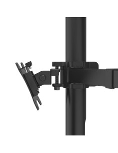 Hama | Soporte para 3 Monitores de 13" a 27" (VESA 75x75-100x100, Inclinación +25° -25°, Giro 180°, hasta 7kg, Ajustable en 2