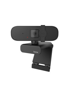 Hama | PC Webcam "C 400", calidad FULL HD, con micrófono y base para montar en pantalla, color negro. 2