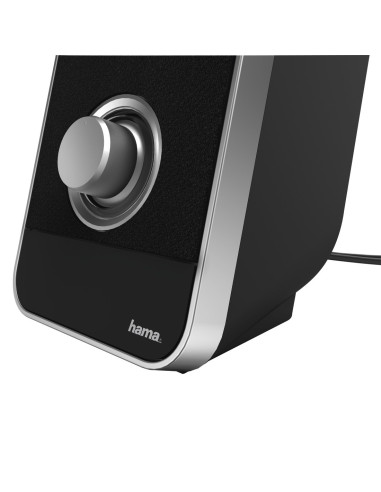 Hama | Altavoces para PC 2.0 estéreo (Altavoz para Ordenador de 6W, alimentación USB, Jack 3.5 mm, 50-20000 Hz, 4 Ω) Color