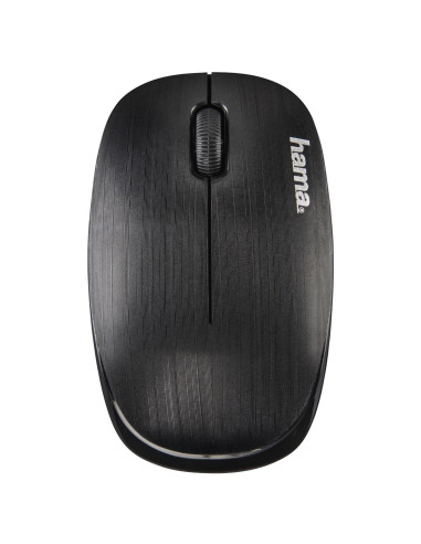 Hama | Ratón MW-110 Negro (Ratón óptico inalámbrico y compacto con nano receptor, para diestros y zurdos), color negro.