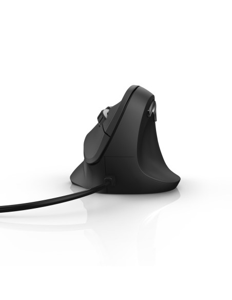 Hama | Ratón EMC-500 con cable, ratón ergonómico, hasta 1800 ppp, 6 botones, color Negro