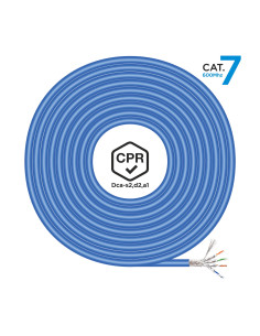 AISENS Cable de Red RJ45 LSZH CPR Dca CAT.7 600 MHZ S FTP AWG23, Azul, 500 m