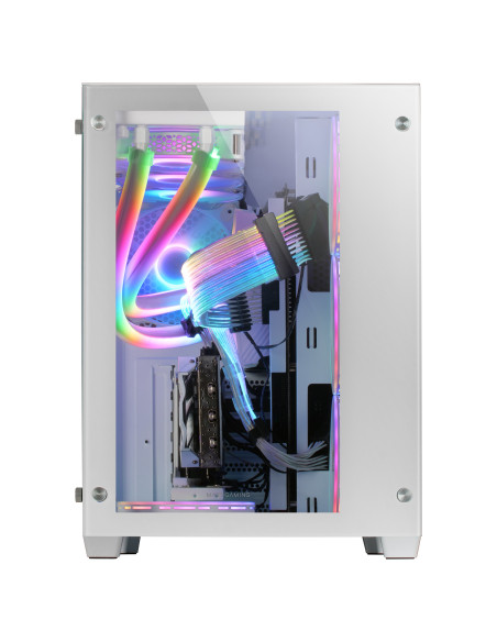 Mars Gaming Torre Gaming Custom XXL E-ATX, Ventana Cristal Templado Lateral y Frontal, Estructura Modular Doble Cámara, MCV3,