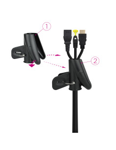 Nanocable Organizador de Cables Flexible 25 mm, Negro, 2 m 2