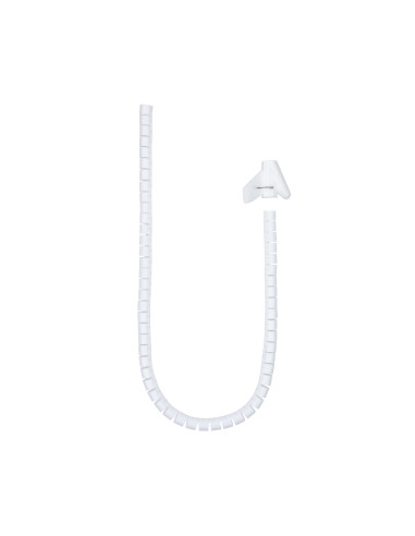 Nanocable Organizador de Cables Flexible 25 mm, Blanco, 1 m