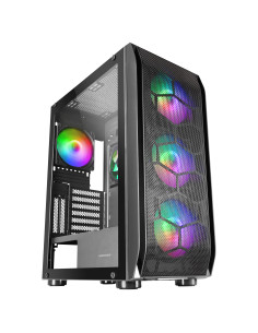 Mars Gaming MC-KX, Torre Gaming Premium E-ATX, Sistema CPU Freezer, 5 Ventiladores ARGB Ultra-silenciosos, Controladora ARGB y
