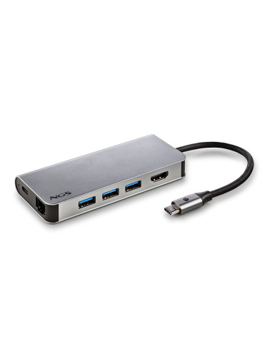 NGS WONDER DOCK 8 USB 2.0 Type-C Plata