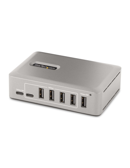 StarTech.com Hub Concentrador USB-C de 10 Puertos - 8x USB-A 2x USB-C - con Fuente de 65W - USB 3.1 10Gbps - Ladrón USB Tipo C