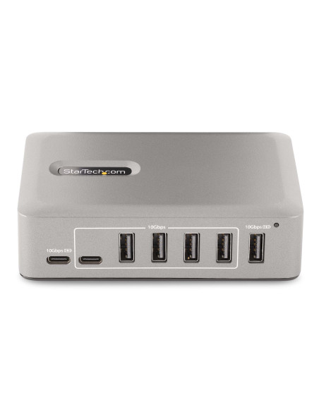 StarTech.com Hub Concentrador USB-C de 10 Puertos - 8x USB-A 2x USB-C - con Fuente de 65W - USB 3.1 10Gbps - Ladrón USB Tipo C