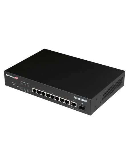 Edimax Switch GS-5210PLG Gestionado Gigabit Ethernet (10 100 1000) Energía sobre Ethernet (PoE) Negro