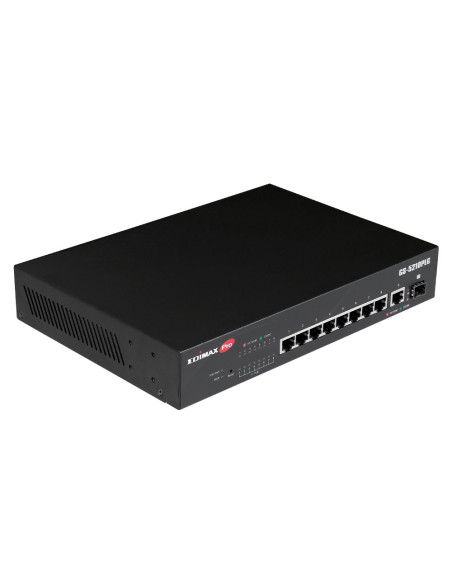 Edimax Switch GS-5210PLG Gestionado Gigabit Ethernet (10 100 1000) Energía sobre Ethernet (PoE) Negro