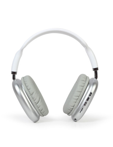 Gembird BHP-LED-02-W auricular y casco Auriculares Inalámbrico Diadema Llamadas Música Bluetooth Blanco