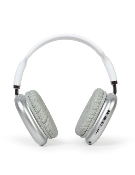 Gembird BHP-LED-02-W auricular y casco Auriculares Inalámbrico Diadema Llamadas Música Bluetooth Blanco