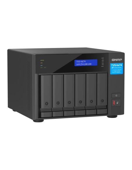 QNAP TVS-H674 NAS Torre Intel® Core™ i5 i5-12400 32 GB DDR4 0 TB QuTS hero Negro