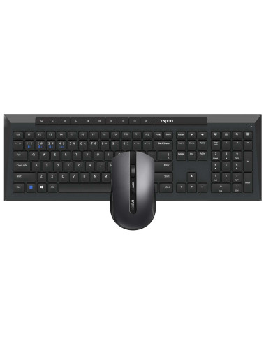 Rapoo 8210M teclado Ratón incluido Universal Bluetooth QWERTY Negro