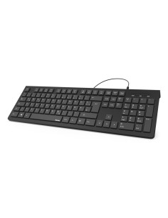 Hama KC-200 teclado Oficina USB QWERTZ Alemán Negro