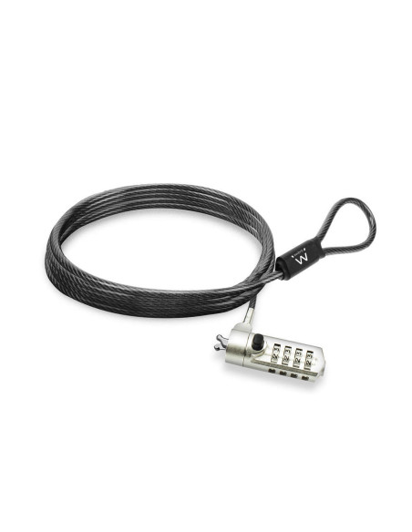 Ewent EW1243 cable antirrobo Negro, Zinc 1,5 m