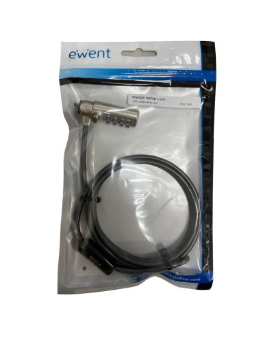 Ewent EW1243 cable antirrobo Negro, Zinc 1,5 m