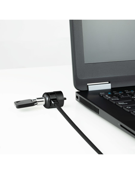TooQ Cable de Seguridad con Llave para Portátiles 1.5 metros, Gris Oscuro