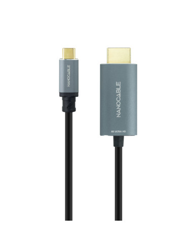 Nanocable Cable Conversor USB-C a HDMI 2.1 8K@60HZ 1.8m, Negro